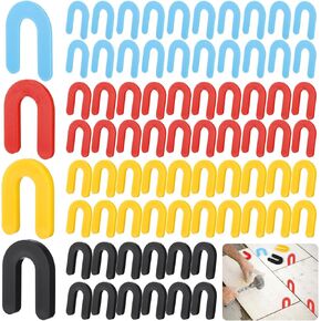 600 قطعة من حشوات البلاط، حشوات إسفينية على شكل حدوة حصان لتسوية البلاط، فواصل بلاستيكية قابلة لإعادة الاستخدام على شكل حرف U في 4 مقاسات (1/16 بوصة، 1/8 بوصة، 3/16 بوصة، 1/4 بوصة) للأرضيات ومشاريع التبليط in Kuwait