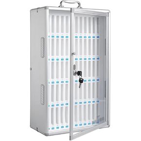 Phone Storage Cabinet Exam Test Mobile Phone Management Box School Mobile Phone Storage Box Mobile Phone Storage Cabinet with Cooling Holes Office Wall Mounted Cell bits (Silver-24 bits) in Saudi Arabia