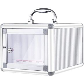 6/12 SlotsAluminum Alloy Clear Cell Phones Storage Cabinet for Cell Phones, Wall-Mounted with A Locked, Can Be Carried by Hand (12) in Saudi Arabia
