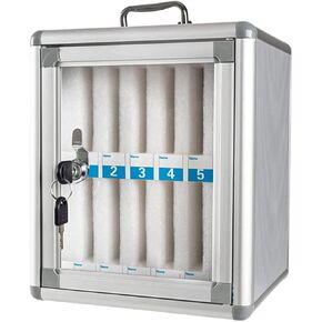 Cell Phones Holder Storage Box, Wall-Mounted with A Locked Can Be Carried by Hand,for Office Classroom (36) in Saudi Arabia