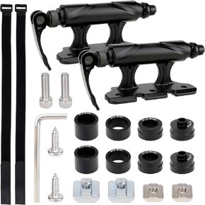 قطعتان من كتلة تثبيت شوكة الدراجة، سبيكة سريعة الفك من خلال محور السيارة لسقف الدراجة والشاحنة وسرير الدراجة مع 4 محولات للطرق وMTB والدراجات الهجينة in Kuwait