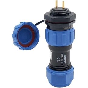 SP17 Panel Mount Connector IP68 2/3/4/5/6/7/9/10 Pin Rear Nut Male Female Set Socket(WK17CP3X-WK17PS3X) in Kuwait