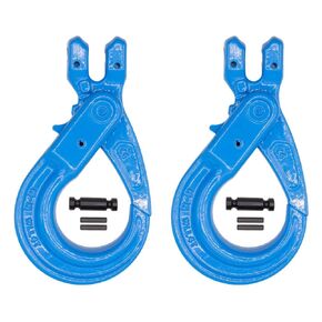 Mytee Products 2 Pack 3/8" G100 Clevis Self-Locking Hook, Blue Alloy Steel, 8,800 lbs WLL – Heavy Duty Rigging Hook for 3/8" Lifting Chains, Wire Ropes, Overhead Lifting & Industrial Use in Kuwait