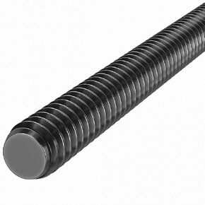 Medium-Strength Threaded Rod, Grade B7 Black-Oxide Steel, 3/4"-10 Thread Size, 8" Long (Qty 10 Each) in Kuwait