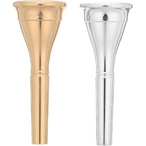 Toyvian 2pcs Brass French Horn Mouthpieces Silver Plated Metal Replacement Accessory Standard Size for Practice and Professional Use in Kuwait