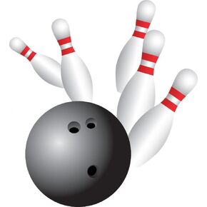 Wallmonkeys WM256526 Bowling Strike Peel and Stick Wall Decals, 24" H x 22" W-Medium in Kuwait