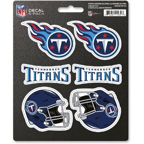 مجموعة ملصقات NFL المكونة من 6 قطع من FANMATS - هدية لمحبي كرة القدم - تعمل على الأسطح الصلبة في جميع أنحاء المنزل، والسيارات، والأغراض الشخصية (Tennessee Titans) in Kuwait