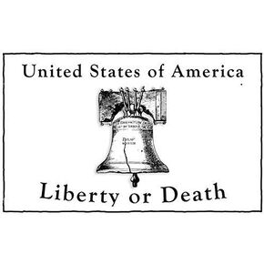 ملصق ملصق Liberty Bell Liberty OR Death Flag (ملصق Liberty) الحجم: 3 × 5 بوصة in Kuwait