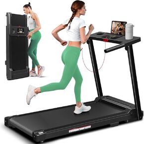 Foldable Treadmills for Home, 3.0HP Walking pad Treadmill with Handle Bar, Portable Electric Treadmill with Handles, 12 Preset Programs, LED Display and 300 lbs Capacity in Saudi Arabia