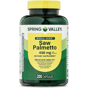 كبسولات H4U سبرينج فالي العشبية الكاملة بالميتو المنشاري 450 مجم، مكمل عشبي لدعم صحة الرجال والصحة البولية، 200 كبسولة in Kuwait