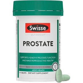Swisse Saw Palmetto Prostate Supplement for Men | Reproductive Health & Prostate Support with Zinc, Selenium & Stinging Nettle | 50 Tablets in Kuwait