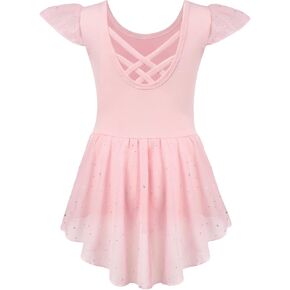 Ballet Leotards for Girls Toddler Dance Leotard with Snap & Sparkly Skirt Ballerina Dress Outfit in Saudi Arabia