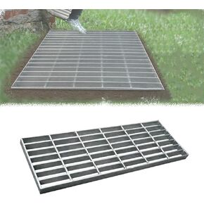 Heavy Duty Galvanized Steel Trench Drain Cover Grate - Non-Slip Rectangle Channel Grate for Outdoor Drainage, 1000x300x30mm, Durable Drainage Solution in Kuwait