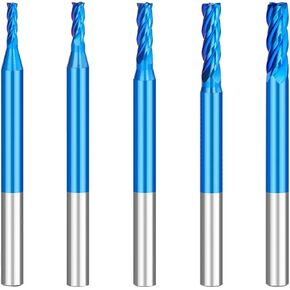 5 قطعة مطحنة نهاية كربيد التنجستن 4 قطع تفريز فلوت باستخدام الحاسب الآلي 3.175 مللي متر عرقوب نانو أزرق مطلي لقمة طحن للخشب والمعادن ماكينة بتحكم رقمي بالكمبيوتر نهاية مطحنة in Kuwait