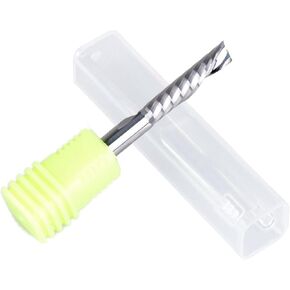 10 قطع من قاطع مطحنة نهاية الكربيد 4 مم قاطع الطحن الحلزوني الأيسر قطع واحد لقمة توجيه الفلوت باستخدام الحاسب الآلي لراتنج النايلون ABS والأكريليك PVC MDF الخشب الصلب (10 قطع 4 × 15) in Kuwait