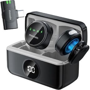 Wireless Lavalier Microphone for iPhone, with AI Noise Reduction – Plug-and-Play Clip-on Mic for iPhone/iPad/Android, Long Battery Life Mini Portable for Vlogging, Live Streaming, Interviews in Saudi Arabia