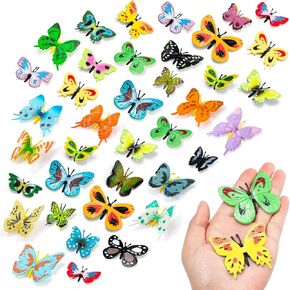 38 PCS لعبة الفراشات البلاستيكية ، وأشكال الفراشة ، ألعاب الفن ، 38 أنماط زخرفة الفراشة التفاعلية الملونة لرياض الأطفال والتعليم المدرسي وديكور الحفلات ذات الطابع الحيواني in Kuwait