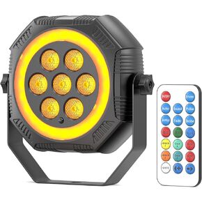 Stage Lights Mini RGB Battery Powered Uplights, LED Rechargeable Par Can Lights with Halo, Sound-Activated Auto Wireless Uplights for Events Indoor Outdoor Party Wedding Stage Lighting(4 Pack) in Saudi Arabia