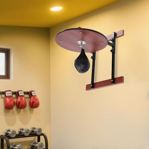 مجموعة منصة حقيبة سرعة مثبتة على الحائط شديدة التحمل، حقيبة سرعة قابلة للتعديل لمعدات تدريب الارتفاع معدات تدريب الملاكمة مع كرة سرعة من البولي يوريثان لصالة الألعاب الرياضية المنزلية in Kuwait