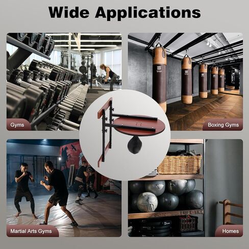 مجموعة منصة حقيبة سرعة مثبتة على الحائط شديدة التحمل، حقيبة سرعة قابلة للتعديل لمعدات تدريب الارتفاع معدات تدريب الملاكمة مع كرة سرعة من البولي يوريثان لصالة الألعاب الرياضية المنزلية in Kuwait