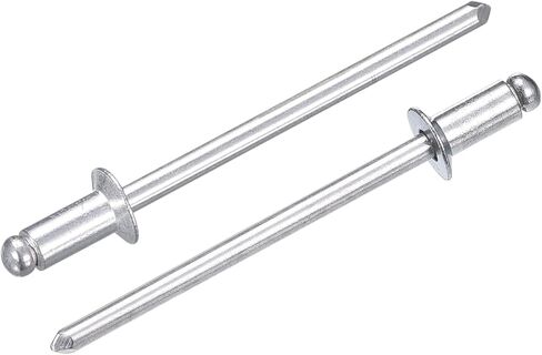 50 قطعة من uxcell 1/8"x1/4" برشام أعمى غاطس من الألومنيوم، مسامير عمياء من النوع المفتوح للاستخدام بنفسك، الصفائح المعدنية، إصلاحات السيارات، الأثاث، القوارب، وأعمال مجاري الهواء (فضي) in Saudi Arabia