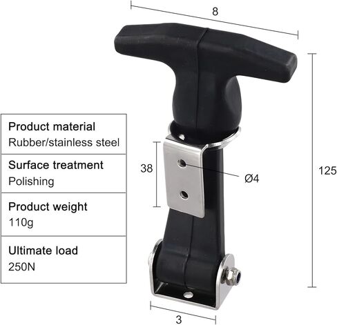 2PCS Rubber Hood Holder Tension Lock for Tractor Truck Bonnet, Non-Slip Metal Rubber Engine Hood Catch for Agriculture Construction Vehicle in Saudi Arabia
