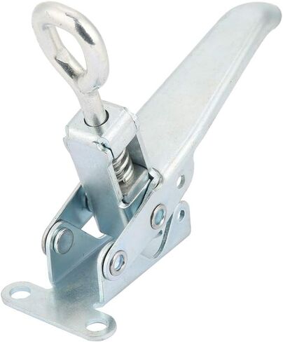 Heavy Duty Lockable Metal Buckle Latch Catch Fastener with Spring Loaded Safety Lock Secure Hasp Clamp for Truck Trailer Container Iron Material 56x180mm in Saudi Arabia