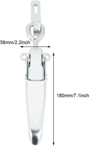 Heavy Duty Lockable Metal Buckle Latch Catch Fastener with Spring Loaded Safety Lock Secure Hasp Clamp for Truck Trailer Container Iron Material 56x180mm in Saudi Arabia