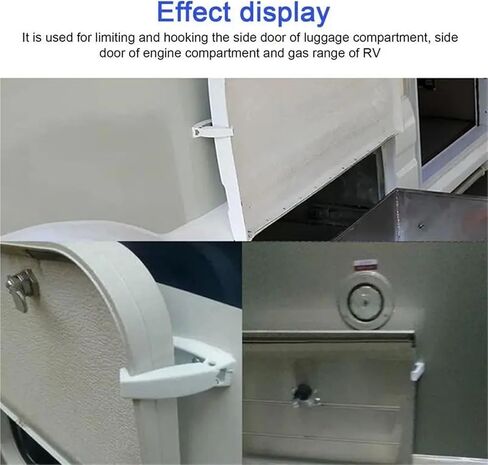 مزلاج حامل باب الصيد للمنزل المتنقل قافلة شاحنة فان السفر الأمتعة Rv اكسسوارات الأبيض ABS السيارات التصميم 1 قطعة in Kuwait