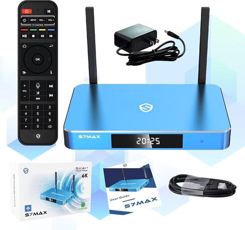 2026 S7 Max، مع جهاز التحكم عن بعد الصوتي، وكابل HDMI، وسلك الطاقة، ودليل المستخدم in Kuwait