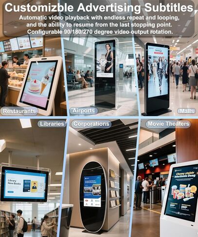 مشغل وسائط بدقة 4K Ultra HD وحاوية محرك أقراص ثابتة 2 في 1 | التشغيل التلقائي والاستئناف | يدعم USB، MicroSD، 2.5 بوصة/3.5 بوصة SATA HDD | تشغيل H.265، H.264، MP4، MKV للافتات الرقمية والفيديو المنزلي in Kuwait