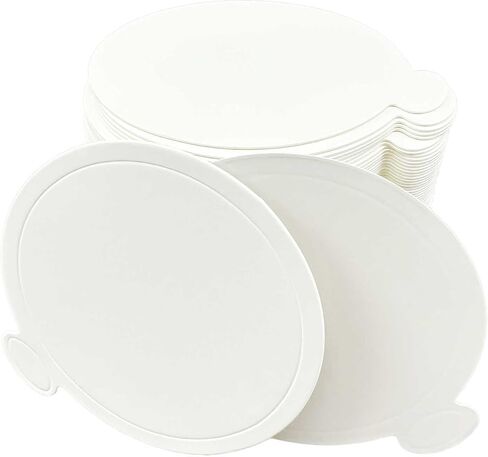 100PCS Round Mini Cake Boards, 9cm/3.5 Inch Diameter Grease Resistant Cardboard Bases - White Dessert Plates for Cupcakes, Macarons, Pastry Display (White, 3.5 inch) in Kuwait