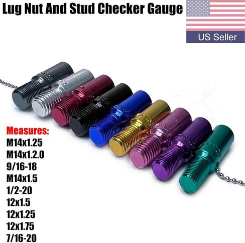 9Pc Thread Pitch Gauge Tool Set for Wheel Lug Nuts Studs Bolts Thread Checker in Saudi Arabia
