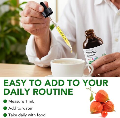 Actora Thyroid Support Liquid Drops, Kindled Thyroid Support Drops with Selenium Zinc Lodine L-Tyrosine Ashwagandha for Hormone Balance - Mood & Energy Supplement - 4 fl. oz. (120mL) in Saudi Arabia
