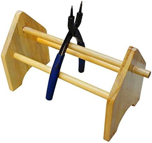 Wooden Pliers Rack Stand Jewelers Tool Holder Holds 10 Pliers in Saudi Arabia