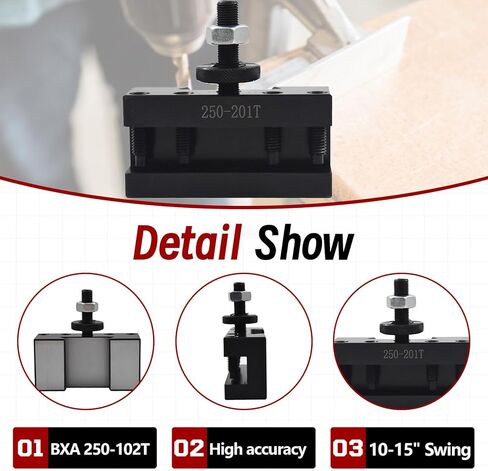 findmall BXA 250-201 T Quick Change Tool Post Holder BXA #1 T Turning and Facing Holder Fit for 3/4 Inch Turning Tools in Saudi Arabia