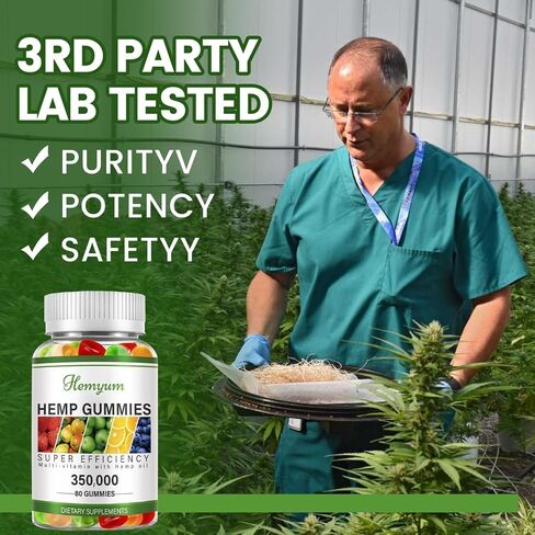 عبوتين من علكات القنب - للنوم والألم وتخفيف القلق - مكمل عضوي نقي عالي الفعالية - مع مستخلص زيت القنب الطبيعي، نباتي غائر صالح للأكل، غير معدّل وراثيًا in Kuwait