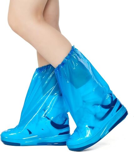 20 قطعة من أغطية أحذية المطر المقاومة للماء للاستعمال مرة واحدة، أغطية أحذية مطر بلاستيكية شفافة متينة غير قابلة للانزلاق للبالغين والأطفال، مثالية للمتنزهات المائية والسفر والأنشطة الخارجية (شفافة، للبالغين) in Kuwait