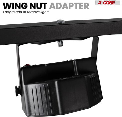 5 أساسيات DJ Light Stand نظام تروس إضاءة المسرح ارتفاع قابل للتعديل من 39 إلى 100 بوصة حامل T بار للخدمة الشاقة محمول لرحلة الإضاءة الطويلة in Saudi Arabia