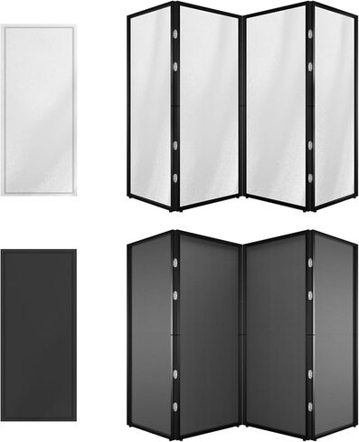 Freestanding DJ Event Facade White/Black Scrim Metal Frame Booth | w/ Carrying Bag in Saudi Arabia