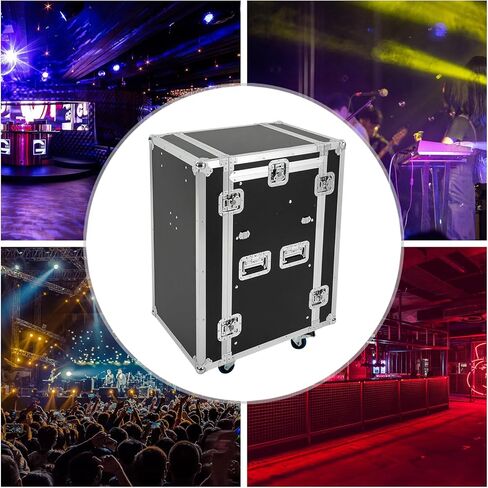 حامل/حقيبة طريق 14U PA DJ مع سطح طاولة DJ بطبقتين، و14 حقيبة رف مساحة مع سطح خلاط مائل وعجلات، وتخزين المعدات الإلكترونية من الدرجة الاحترافية in Kuwait