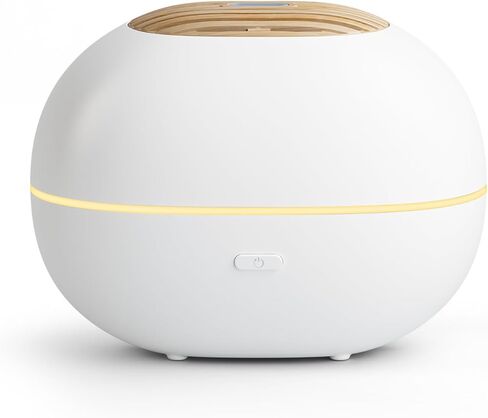 موزع روائح الزيوت العطرية الصغير من سول أوريجين 100 مل، موزع روائح محمول للعلاج العطري مع ضوء دافئ، تحكم بزر واحد، إيقاف تلقائي، رذاذ هادئ بالموجات فوق الصوتية للمنزل، السفر، اليوغا، التأمل (أبيض) in Kuwait