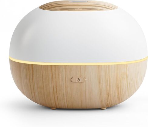 Soulorigin 100ml Mini Essential Oil Diffuser, Portable Aromatherapy Diffuser with Warm Light, One-Button Control, Auto Shut-Off, Quiet Ultrasonic Mist for Home, Travel, Yoga, Meditation (White) in Saudi Arabia