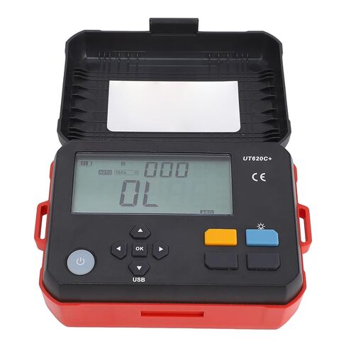 Garosa Digital DC مقاومة منخفضة متر Micro Ohm Milliohm Microhmmeter 0.001m-300 499 تخزين البيانات USB نوع C اتصال مع شاشة LED بإضاءة خلفية لاختبار محرك الأسلاك (قابس الولايات المتحدة 100-240 فولت) in Saudi Arabia