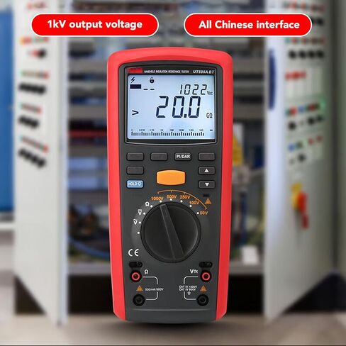 جاروسا UT505A BT جهاز اختبار العزل الرقمي Megohmmeter 1000V مع ناقل البيانات اللاسلكي وإضاءة خلفية LCD للصيانة الكهربائية واختبار الطاقة الصناعية in Saudi Arabia