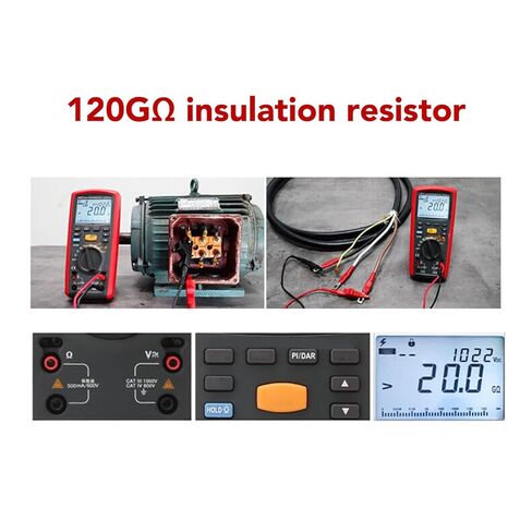 جاروسا UT505A BT جهاز اختبار العزل الرقمي Megohmmeter 1000V مع ناقل البيانات اللاسلكي وإضاءة خلفية LCD للصيانة الكهربائية واختبار الطاقة الصناعية in Saudi Arabia