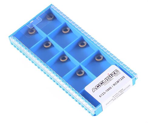 Accusize Industrial Tools RCMT220 Carbide Inserts TiN Coated, 10 pcs, Cutting Steel, 2523-1000x10 in Saudi Arabia