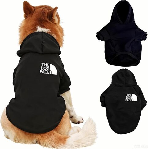 BETTYLAI Dog Hoodie - Stylish Outdoor Sports Sweatshirt, Soft and Warm Pet Clothes for Small, Medium and Large Dogs (Grey, Large) in Kuwait