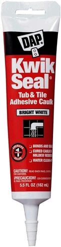 12 Pack DAP 18001 Kwik Seal Kitchen And Bath Adhesive Caulk - White 5.5 oz (18873) in Saudi Arabia