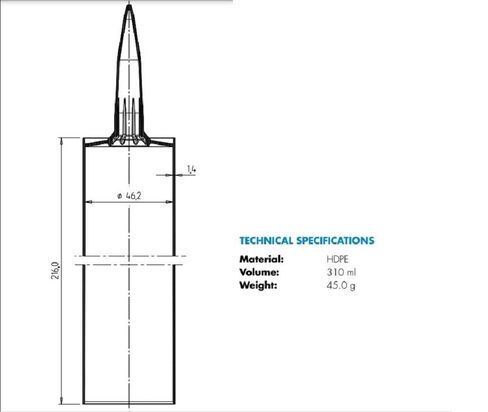 Empty Fillable Plastic Caulk Tube 300 ml. Also Know as 10 oz. 11 oz. Standard Size and Pint Size Caulk Tube (24 Pack) in Kuwait